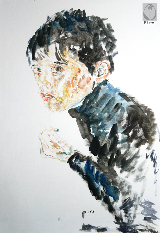 oil on paper - olio su carta di Piro